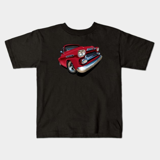 1959 Chevy Apache pick up truck Kids T-Shirt by candcretro